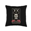 3 Of Swords Tarot Card Occult Witches Esoteric Goth Gothic Throw Pillow view 1