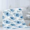 Anzona Spring Floral 3 Piece Bath Towels Set, Watercolor Blue Flowers Farmhouse Soft & Absorbent Towel for Bathroom, Hotel (1 Bath Towel 30x60, 1 Hand Towel 16x28, 1 Washcloth 13x13) view 3