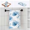 Anzona Spring Floral 3 Piece Bath Towels Set, Watercolor Blue Flowers Farmhouse Soft & Absorbent Towel for Bathroom, Hotel (1 Bath Towel 30x60, 1 Hand Towel 16x28, 1 Washcloth 13x13) view 4