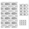 Grey Leaves 3 Piece Bath Towels Set, Gray Summer Tropical Aesthetics Soft & Absorbent Towel for Bathroom, Hotel (1 Bath Towel 30x60, 1 Hand Towel 16x28, 1 Washcloth 13x13) view 1