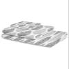Grey Leaves 3 Piece Bath Towels Set, Gray Summer Tropical Aesthetics Soft & Absorbent Towel for Bathroom, Hotel (1 Bath Towel 30x60, 1 Hand Towel 16x28, 1 Washcloth 13x13) view 2
