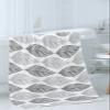 Grey Leaves 3 Piece Bath Towels Set, Gray Summer Tropical Aesthetics Soft & Absorbent Towel for Bathroom, Hotel (1 Bath Towel 30x60, 1 Hand Towel 16x28, 1 Washcloth 13x13) view 3