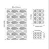 Grey Leaves 3 Piece Bath Towels Set, Gray Summer Tropical Aesthetics Soft & Absorbent Towel for Bathroom, Hotel (1 Bath Towel 30x60, 1 Hand Towel 16x28, 1 Washcloth 13x13) view 4