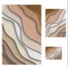 Brown Ombre 3 Piece Bath Towels Set, Modern Geometric Abstract Aesthetic Cream Soft & Absorbent Towel for Bathroom, Hotel (1 Bath Towel 30x60, 1 Hand Towel 16x28, 1 Washcloth 13x13) view 1
