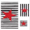 4th of July 3 Piece Bath Towels Set, Black White Stripes Red Star Independence Day Soft & Absorbent Towel for Bathroom, Hotel (1 Bath Towel 30x60, 1 Hand Towel 16x28, 1 Washcloth 13x13) view 1