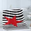 4th of July 3 Piece Bath Towels Set, Black White Stripes Red Star Independence Day Soft & Absorbent Towel for Bathroom, Hotel (1 Bath Towel 30x60, 1 Hand Towel 16x28, 1 Washcloth 13x13) view 3
