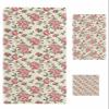 Anzona Spring Floral 3 Piece Bath Towels Set, Farmhouse Pink Summer Tropical Beige Soft & Absorbent Towel for Bathroom, Hotel (1 Bath Towel 30x60, 1 Hand Towel 16x28, 1 Washcloth 13x13) view 1