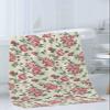 Anzona Spring Floral 3 Piece Bath Towels Set, Farmhouse Pink Summer Tropical Beige Soft & Absorbent Towel for Bathroom, Hotel (1 Bath Towel 30x60, 1 Hand Towel 16x28, 1 Washcloth 13x13) view 3