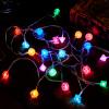 Wettarn 10 ft Polyhedral Dice String Lights LED Dice Lights Strands Extendable Glow in The Dark Party Decorations for Role Playing Game Bedroom Indoor Outdoor Wedding Tree Garden Decoration view 1