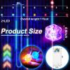 Wettarn 10 ft Polyhedral Dice String Lights LED Dice Lights Strands Extendable Glow in The Dark Party Decorations for Role Playing Game Bedroom Indoor Outdoor Wedding Tree Garden Decoration view 2