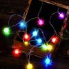 Wettarn 10 ft Polyhedral Dice String Lights LED Dice Lights Strands Extendable Glow in The Dark Party Decorations for Role Playing Game Bedroom Indoor Outdoor Wedding Tree Garden Decoration view 4