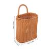 ARTIBETTER Wall Mounted Storage Basket 7X7X5.5 Inch Rattan Hanging Wicker Basket for Kitchen and Living Room Home Organization Flower Holder view 2