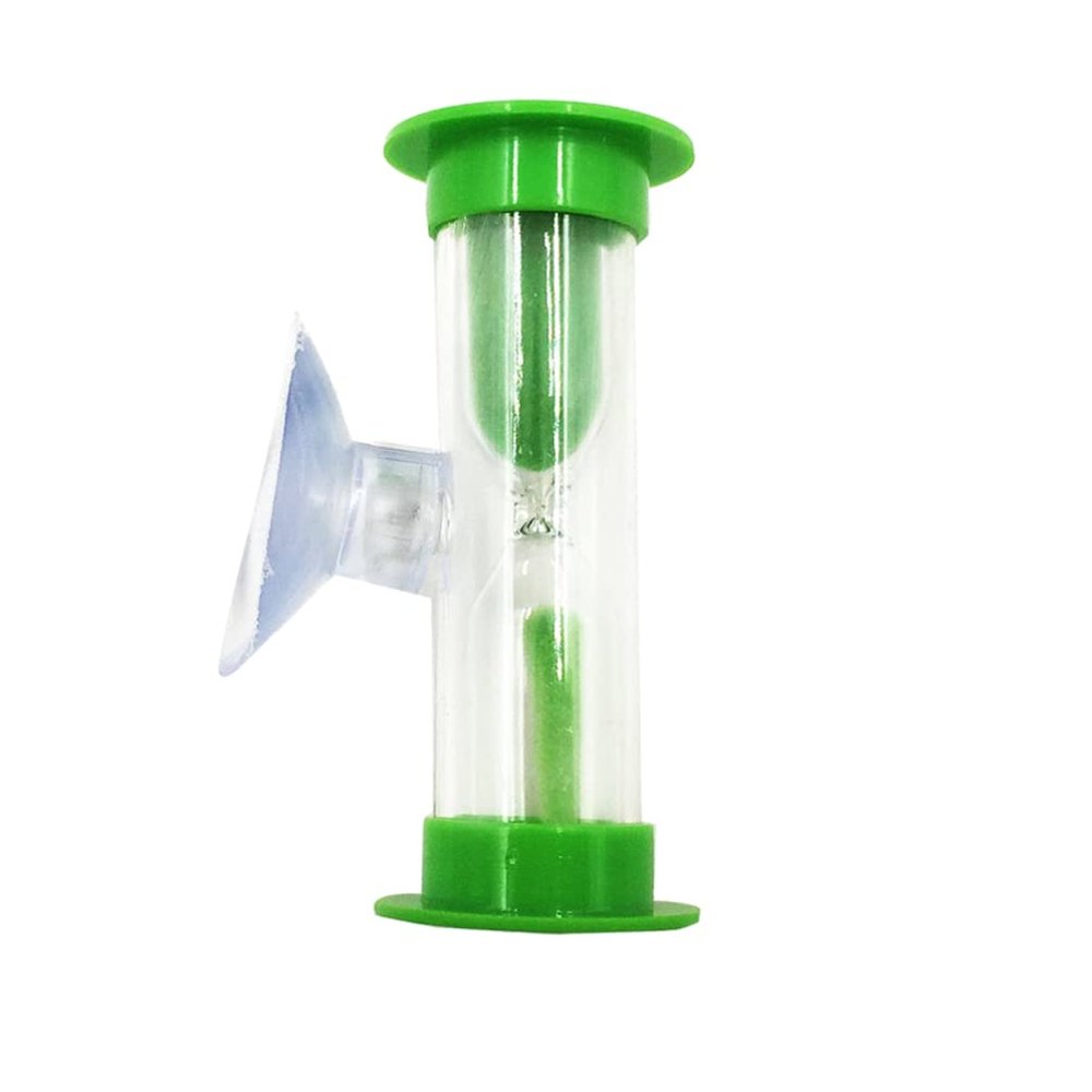 Toyvian Hourglass with Suction Cup Green Sandglass for Boy Girl Games Home Decor and Classroom Use Fun Timer for Boys and Girls Removable and Easy to Install