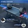 HLDIRECT 55 Inch Gaming Desk with LED Lights, Ergonomic Computer Gaming Table with Carbon Fibre Surface, Sturdy PC Workstation Desk for Home Office with Headphone Hook, Cup Holder, Black view 3