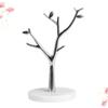ARTIBETTER 1pc White Marble Tree Branch Jewelry Organizer for Earrings Necklaces and Rings Elegant Display Stand Unique Tree Design for Home Retail Use view 2