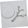 ARTIBETTER 1pc White Marble Tree Branch Jewelry Organizer for Earrings Necklaces and Rings Elegant Display Stand Unique Tree Design for Home Retail Use view 3