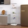 Yoluckea 4 Shelves Glass Display Cabinet with Door, Curio Collection Glass Display Case for Home Office, Floor Standing Bookshelf Corner Cabinet for Book, Toys, Glory (White) view 3