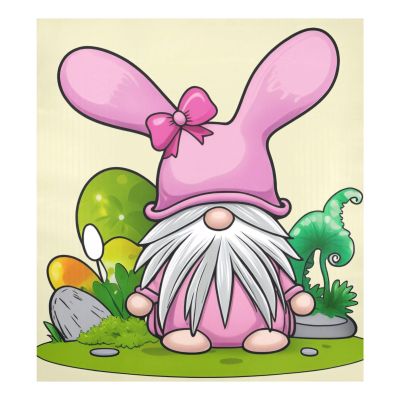 Nander Easter Eggs Gnome Dishwasher Magnet Cover 23x26in,Reuseable Refrigerator Magnet Cover Decal Fridge Microwave Stickers Kitchen Decor