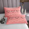 Erosebridal I Love You Quilt Queen Pink Heart Print Bedspread Happy Valentine's Day Coverlet for Woman Wife Husband Geometric Love Arrow Bedroom Decor Bedspread Quilt Set view 4