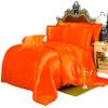 Kanak Bedding All Season Comforter 400GSM 7Pc 100% Silk Satin Sheet Set with Comforter Hotel Luxury Bed Sheets Cooling Sheets Set Twin Orange view 1