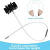 chimney sweep kit 410mm Chimney Cleaner Kit, Nylon Rotary Dryer Vent Cleaner Kit,Includes 1/2 Synthetic Brush Head, 1 Wood Handle Brush and 9/18 Bendable Rods, for Remove Chimney or Dryer Vent ( Color view 2