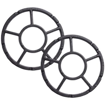 CALLARON 2pcs Cast Iron Gas Stove Rack - Wok Stand for Gas Hob and Convenient Pot Bracket Fit for Wok and Pots