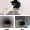 chimney sweep kit Flexible Dryer Vent Cleaning Kit Lint Remover 16 Inch Dryer Vent Brush Cleaning Kit Fireplace Chimney Brushes , With 9/18 Nylon Rods 1/2 Brush Heads 1 Drill Connector 1 Long Brush ( view 3
