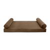 SLIPCOVER ONLY V5 Velvet Indoor Daybed Mattress Pillow Contrast Trim Twin AD308 view 2