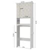 AZODY Over The Toilet Storage Cabinet with Gold Trim, Modern Bathroom Organizer Over Toilet with Adjustable Shelves and Toilet Paper Holder for Bathroom (White) view 2
