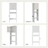 AZODY Over The Toilet Storage Cabinet with Gold Trim, Modern Bathroom Organizer Over Toilet with Adjustable Shelves and Toilet Paper Holder for Bathroom (White) view 3