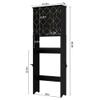 AZODY Over The Toilet Storage Cabinet with Gold Trim, Modern Bathroom Organizer Over Toilet with Adjustable Shelves and Toilet Paper Holder for Bathroom (Black) view 2