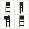 AZODY Over The Toilet Storage Cabinet with Gold Trim, Modern Bathroom Organizer Over Toilet with Adjustable Shelves and Toilet Paper Holder for Bathroom (Black) view 3