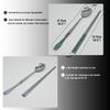 BALWOO [Made in Korea] Goryeo Celadon Design Korean Table Sticky Rice Spoon and Chopsticks 430 Stainless Steel Glossy Surface Mukbang Cutlery (Blue, 5 Sets) view 4