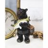 1 Pcs Western Rustic Fishing Black Bear Holding Largemouth Bass Fish Figurine Bears view 1