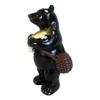 1 Pcs Western Rustic Fishing Black Bear Holding Largemouth Bass Fish Figurine Bears view 3