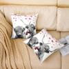 Set of 2 Happy Valentine's Day Throw Pillow Covers 16x16 Romantic Cow Pillow Covers Couple Red Heart Tree Love Farmhouse Valentines Cushion Covers Rose Floral Grey Marble Cushion Cases view 2