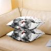 Set of 2 Happy Valentine's Day Throw Pillow Covers 16x16 Romantic Cow Pillow Covers Couple Red Heart Tree Love Farmhouse Valentines Cushion Covers Rose Floral Grey Marble Cushion Cases view 3