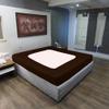 Velosso StretchWrap Striped Box Spring Cover - 100% Egyptian Cotton Wrap Around 4 Sides for Hotel & Home, Fits Box Springs up to 10 - Cal-King, Chocolate view 2