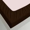Velosso StretchWrap Striped Box Spring Cover - 100% Egyptian Cotton Wrap Around 4 Sides for Hotel & Home, Fits Box Springs up to 10 - Cal-King, Chocolate view 4