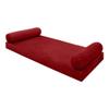Prolinemax Style V5 Twin-XL Size Velvet Knife Edge Indoor Daybed Bolster Pillow Cushion Mattress Fitted Sheet |Cover ONLY| AD369 view 2