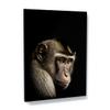 Sense Canvas Animal Black Monkey Head 46 Canvas Art - Home Decor Wall Art Print Poster Painting Medium 18x24 / 1.5" view 1