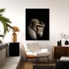 Sense Canvas Animal Black Monkey Head 46 Canvas Art - Home Decor Wall Art Print Poster Painting Medium 18x24 / 1.5" view 3