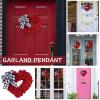 EKIDAZ Exquisite Rose Wreath for Front Door Decorations, Heart Shaped Wreath, Handmade Artificial Decorative Wreath for Valentine's Day, Anniversary, Wedding, Valentines Day view 2