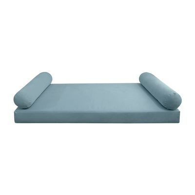 Prolinemax Style V5 Twin-XL Size Velvet Knife Edge Indoor Daybed Bolster Pillow Cushion Mattress Fitted Sheet |Cover ONLY| AD355