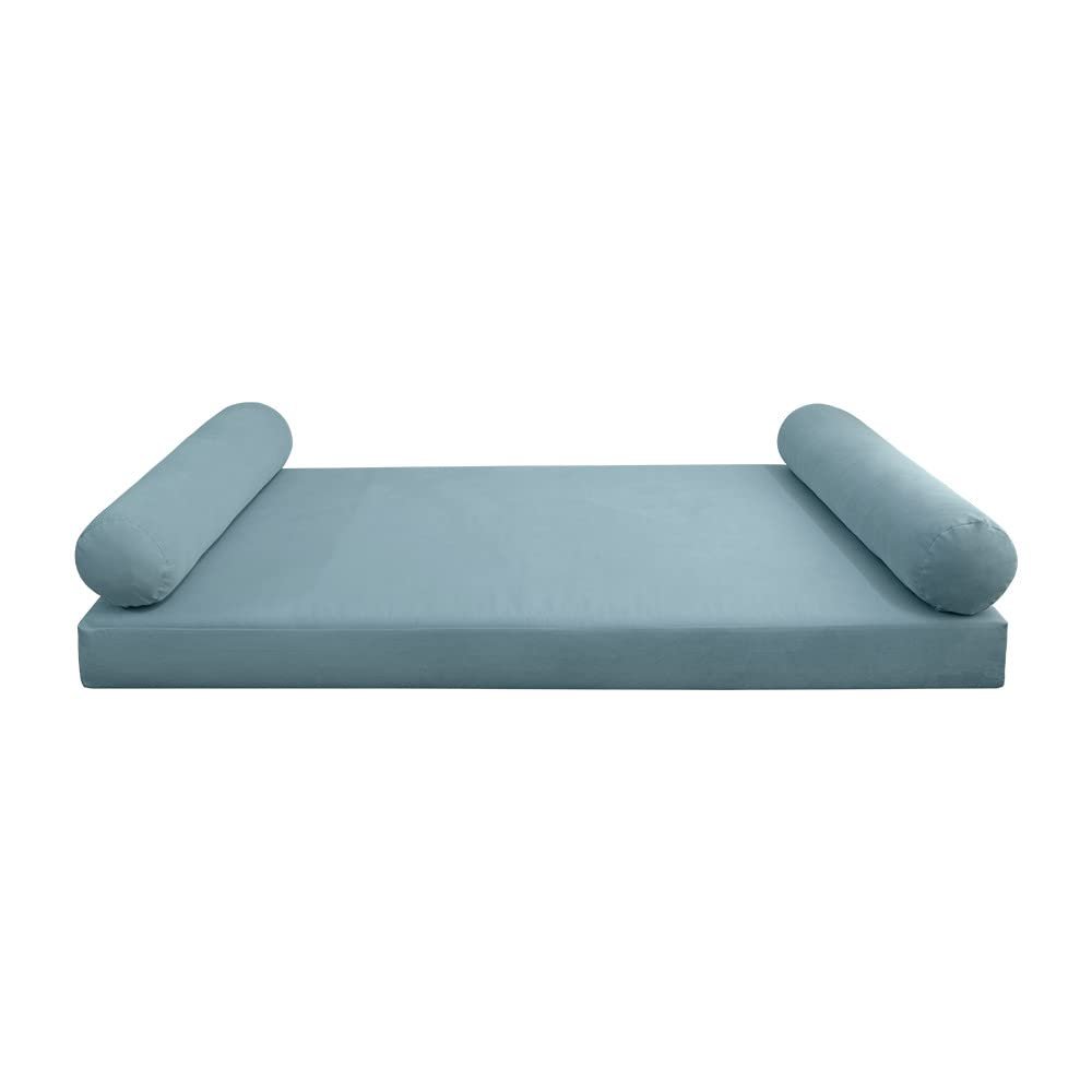 Prolinemax Style V5 Twin-XL Size Velvet Knife Edge Indoor Daybed Bolster Pillow Cushion Mattress Fitted Sheet |Cover ONLY| AD355