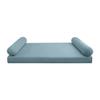 Prolinemax Style V5 Twin-XL Size Velvet Knife Edge Indoor Daybed Bolster Pillow Cushion Mattress Fitted Sheet |Cover ONLY| AD355 view 1