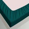 Velosso StretchWrap Striped Box Spring Cover - 100% Egyptian Cotton Wrap Around 4 Sides for Hotel & Home, Fits Box Springs up to 8 - King, Teal view 4