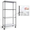 Fencer Wire NSF Commercial Heavy Duty Wire Shelving w/Wheels, Leveling Feet & Liners, Kitchen Storage Shelf, Garage Shelving Storage, Utility Wire Rack Storage Shelves, w/Liner, 36 x 18 x 76 4-Tier view 1