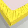 StretchWrap Striped Box Spring Cover - 100% Egyptian Cotton Wrap Around 4 Sides for Hotel & Home, Fits Box Springs up to 15 - Full, Yellow view 4