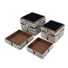 BenJara BM285922 8 x 7 in. Wood Frame Trellis Storage Box Black & White - Set of 2 view 4